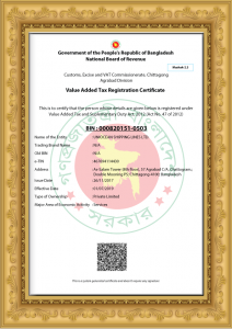 VAT Registration Certificate